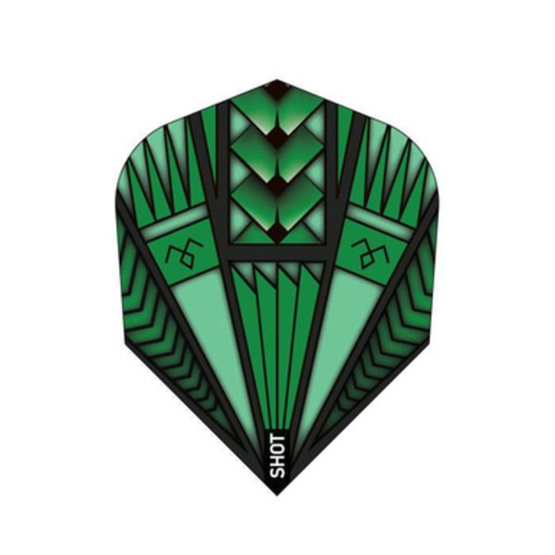 Shot Darts Armour Green Flights – Small Standard