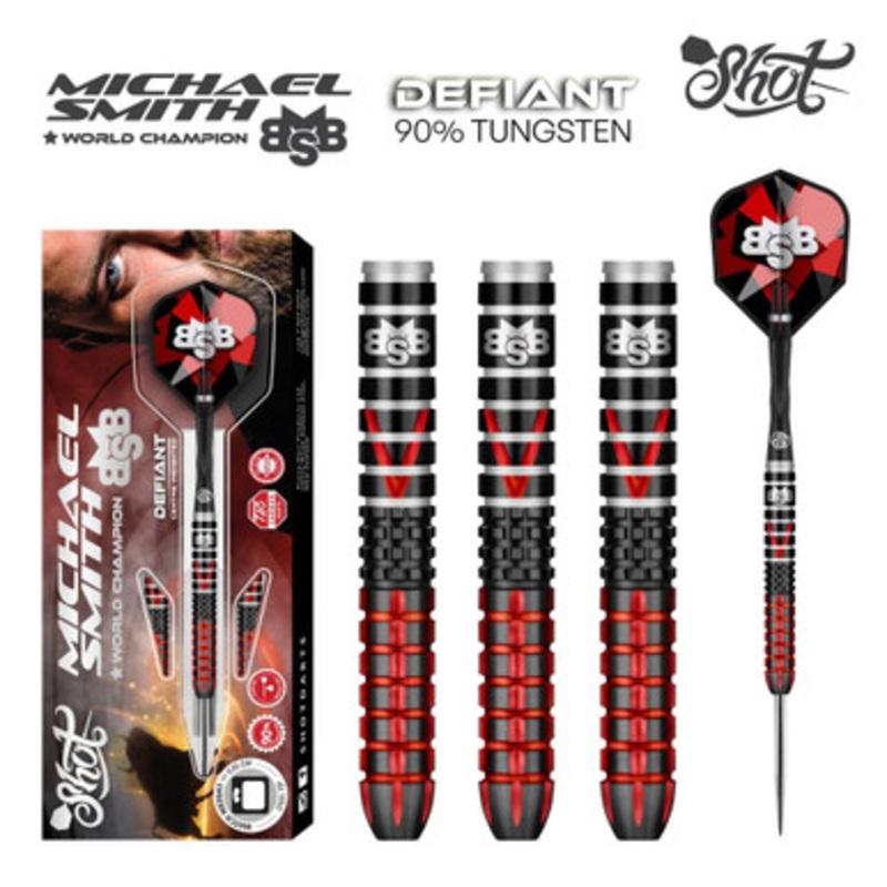 Shot Darts Michael Smith Defiant Steel Tip Darts 23g