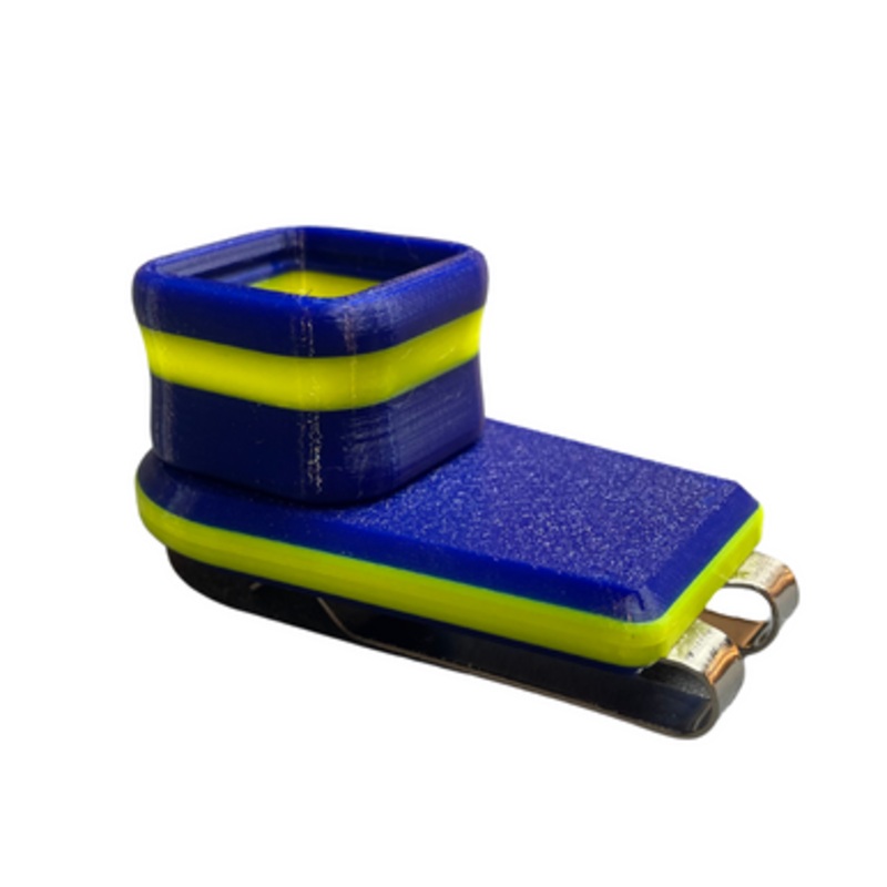 Clack Attack Square Magnetic Chalk Holder – Navy/Yellow