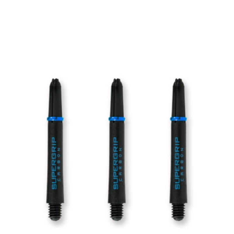 Dart World Supergrip Carbon Black & Aqua Shaft – Midi
