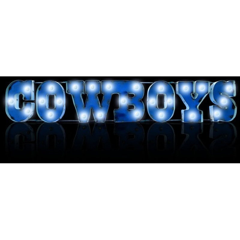 Imperial USA NFL Lighted Recycled Metal Sign