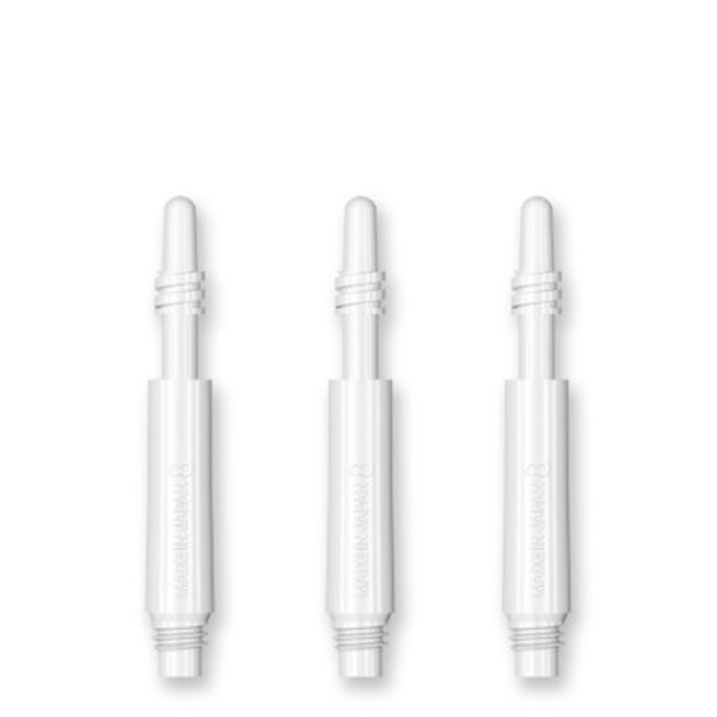 Target 8 Flight White Spinning Shafts – 19mm