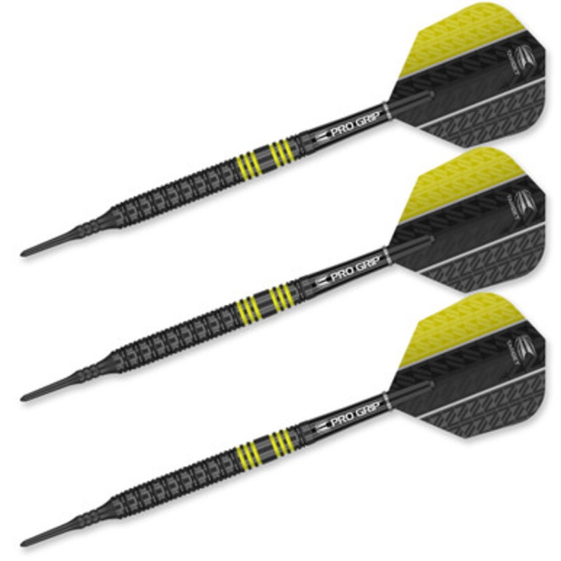 Target Vapor 8 Black Soft Tip Yellow Darts 19g