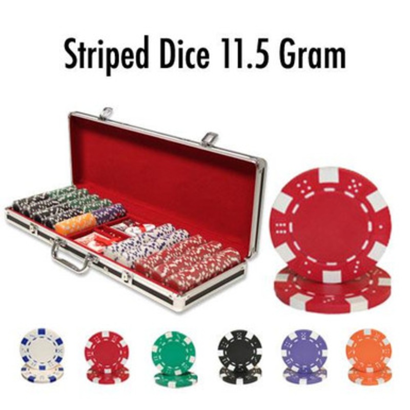 Brybelly Black Aluminum Striped Dice 11.5g – 500ct