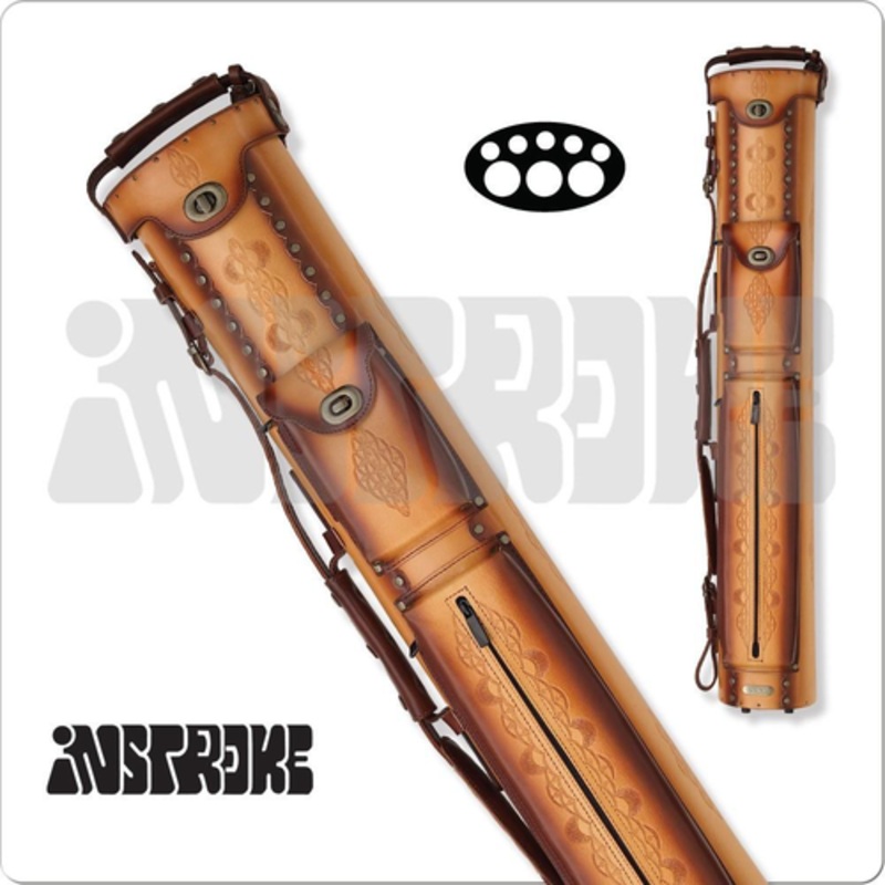 Instroke IST35 Tooled 3×5 Rust Leather Case