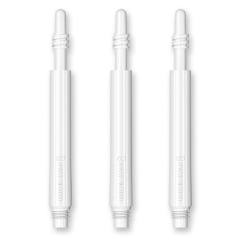 Target 8 Flight White Spinning Shafts – 33mm
