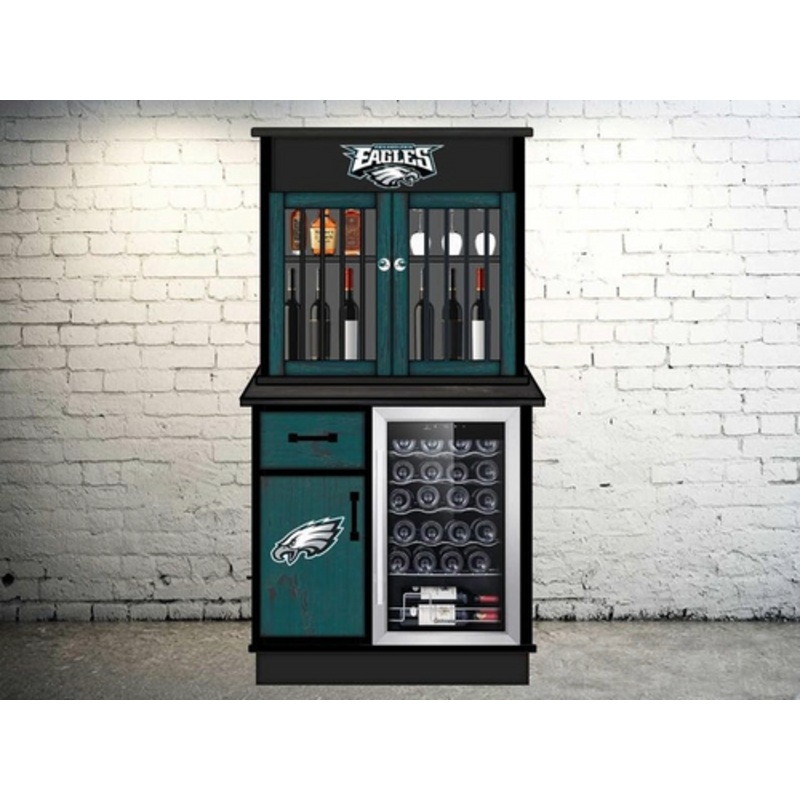 Philadelphia Eagles Custom Liquor Bar Hutch