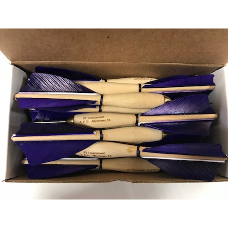 APD No.1 Official Tournament Darts Purple Feather (Dozen)