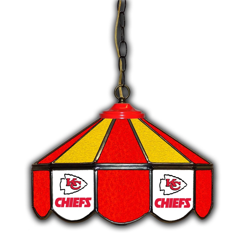 Kansas City Chiefs  14 Glass Pub Lamp