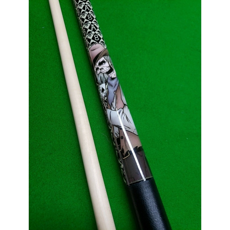 MAYHEM 9 ball 2 piece cue THE SKELETON GAMBLER