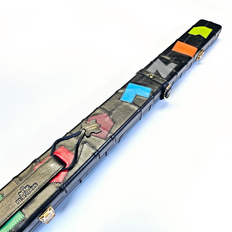 Peradon Limited Edition Wide Leather One Piece Case Black & Colour Patchwork