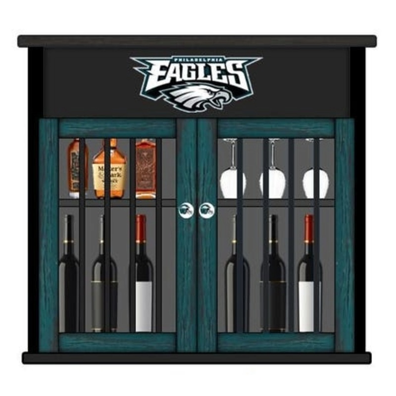 Philadelphia Eagles Custom Liquor Cabinet