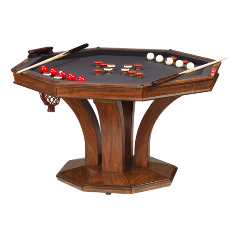 Darafeev Treviso Octagonal Poker Dining Game Table with Bumper Pool