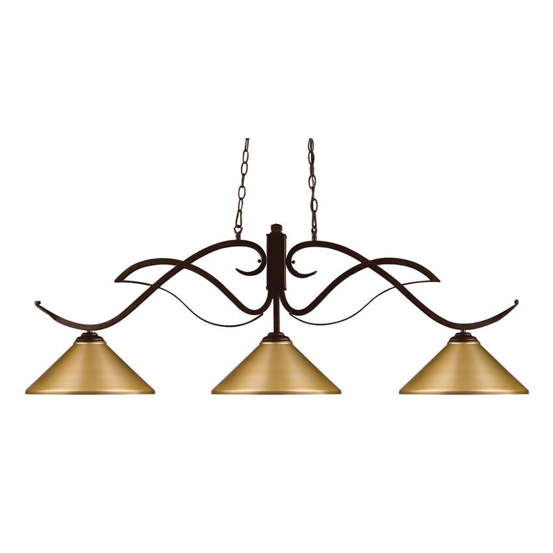 Z-Lite Phoenix Bronze with Satin Gold Shade