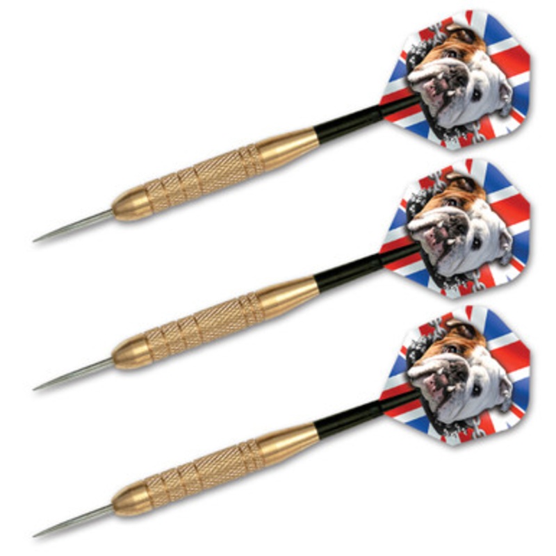 Dart World Bulldog Brass Steel Tip Darts 26g