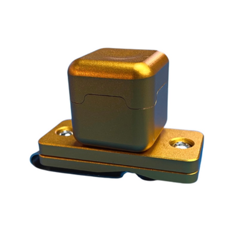 Metal Square Magnetic Chalk Holder – Gold