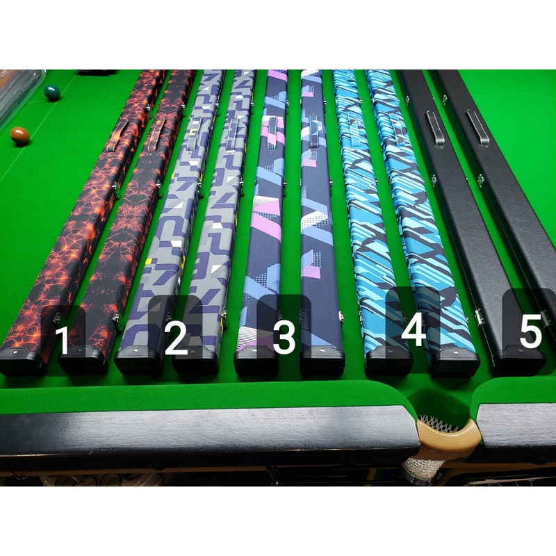 ABSTRACT/ART print 1 piece cue case for 2 x cues, durable nylon covering TURQUOISE case number 4