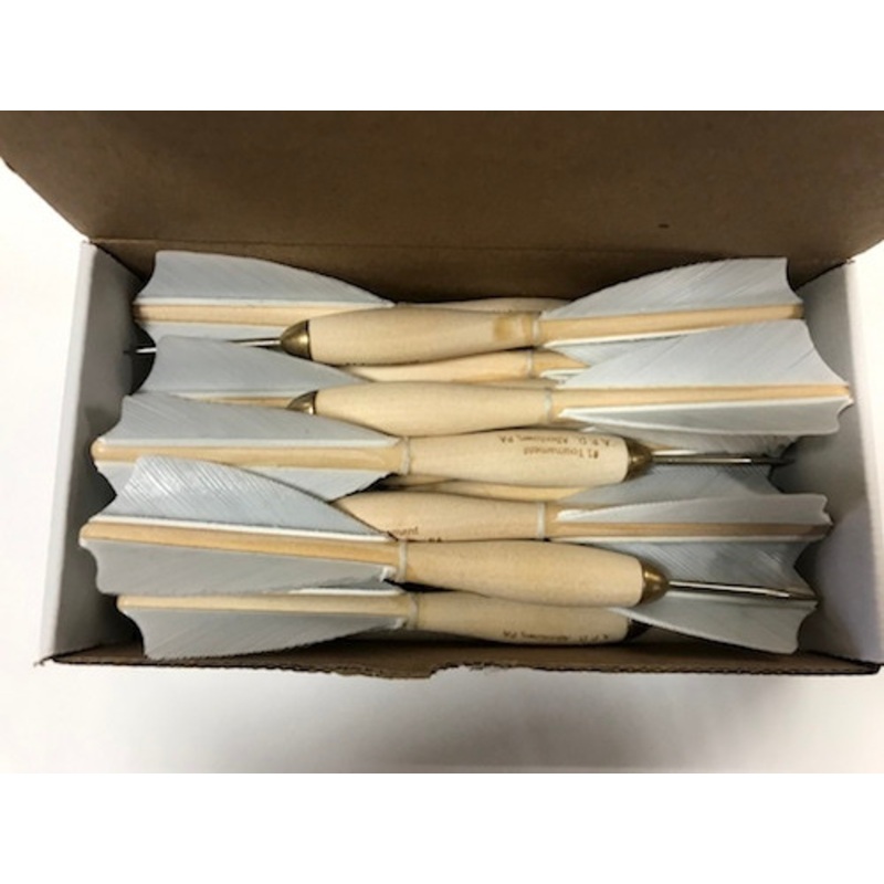 APD No.1 Official Tournament Darts Grey Feather (Dozen)