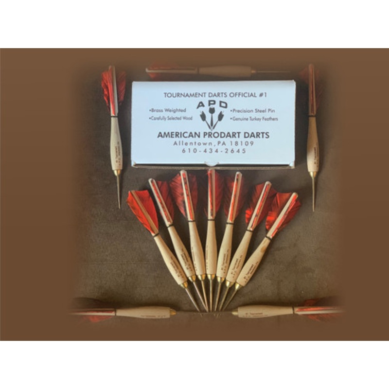APD No.1 Official Tournament Darts Orange Camo Feather (Dozen)