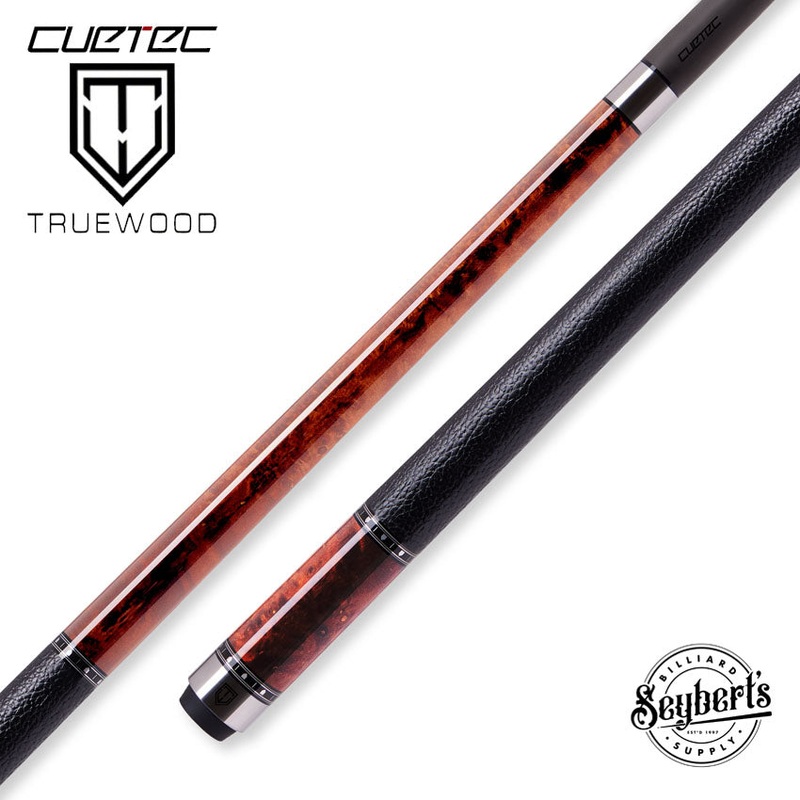 Cuetec Cynergy Truewood Mappa Burl 2 Leather Wrap Pool Cue – 95-112LTW