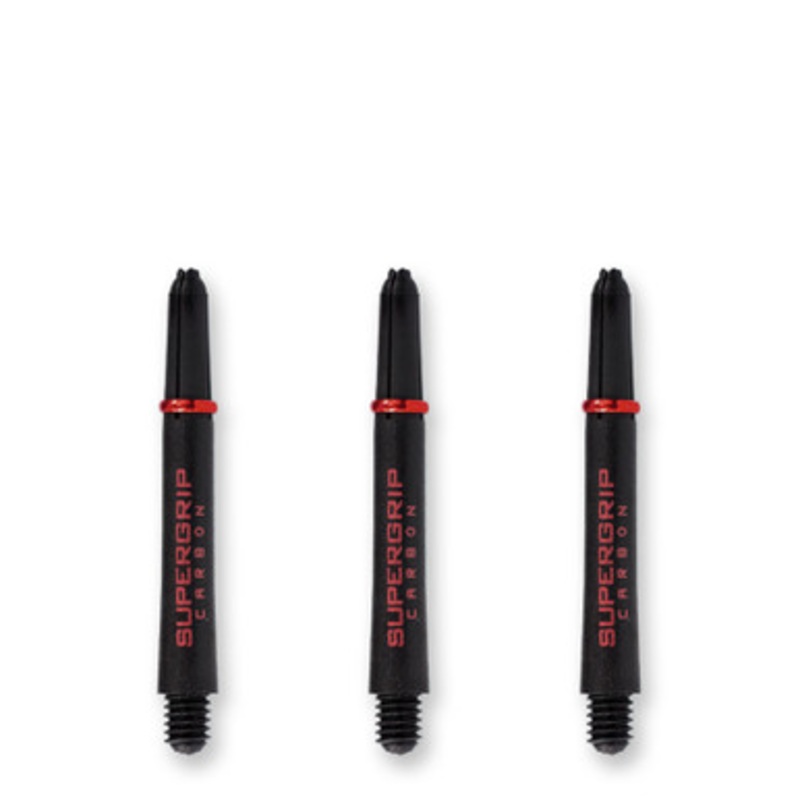 Dart World Supergrip Carbon Black & Red Shaft – Midi