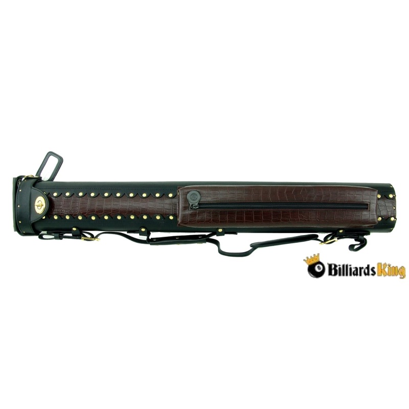 Schmelke 2×2 2 Butt 2 Shaft Black & Maroon Hard Pool Cue Case T270