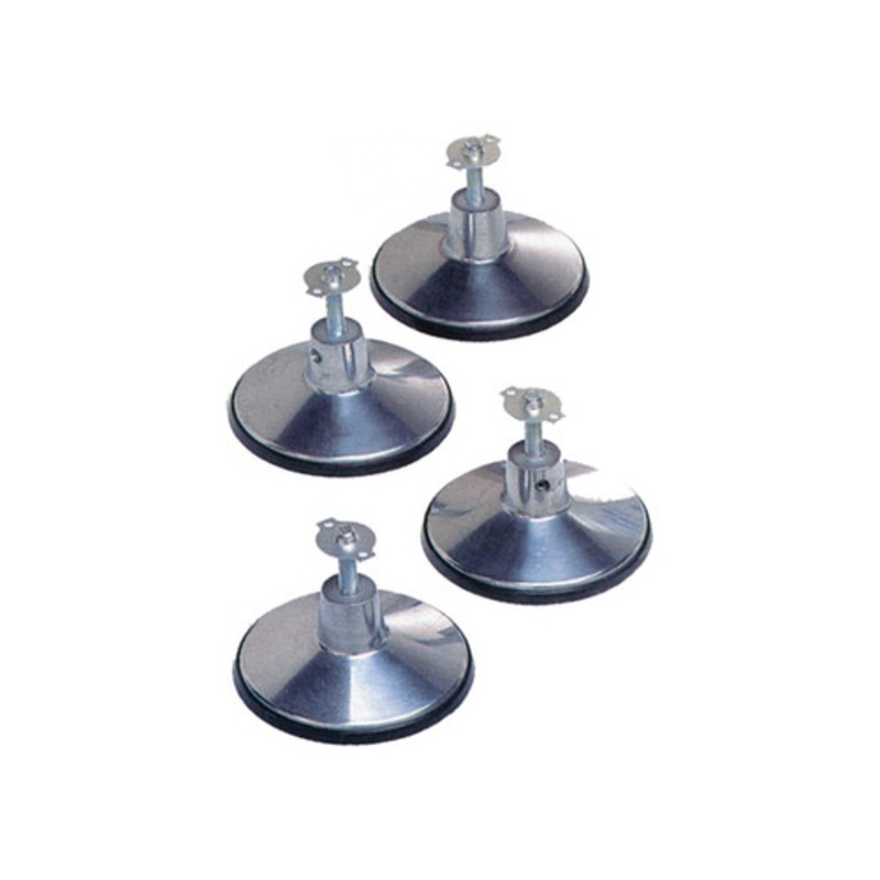 Chrome Finished Pool Table Leg Levelers, Set of 4