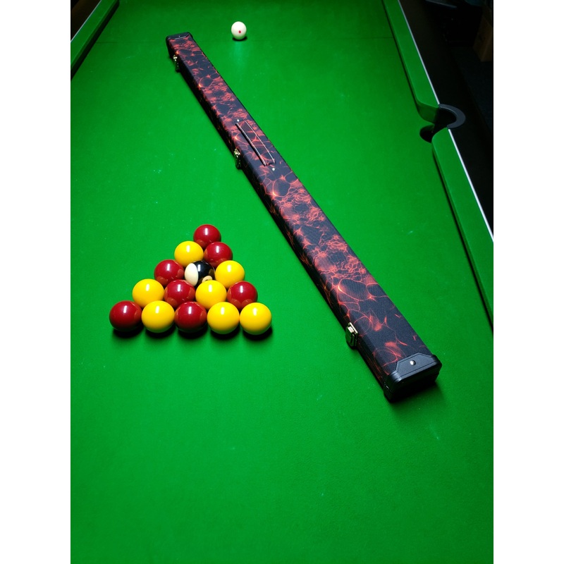 ABSTRACT/ART print 1 piece cue case for 2 x cues, durable nylon covering INFERNO FLAMES