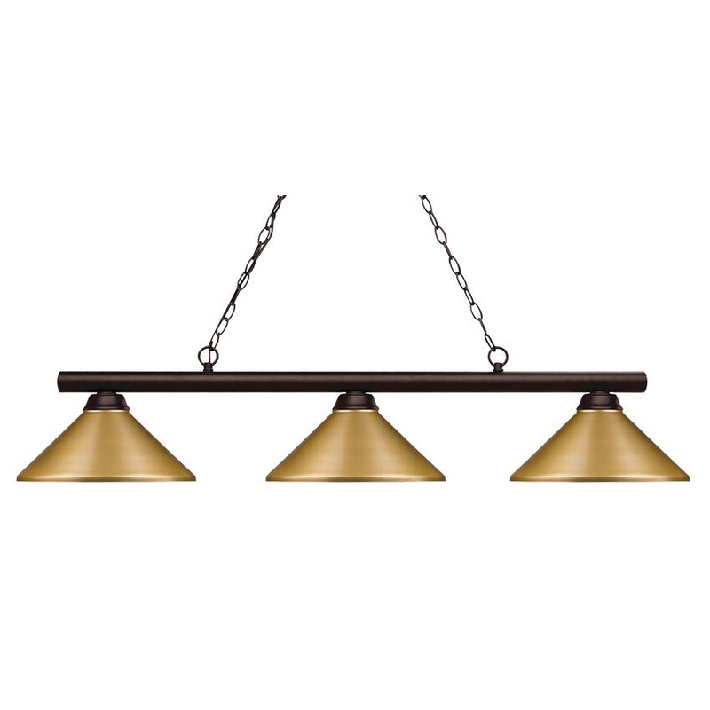 Z-Lite Shooter Bronze with Satin Gold Shades