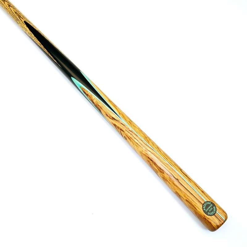 Prestige Cues Green Plate – One Piece Snooker Cue 9.6mm Tip, 18oz, 57