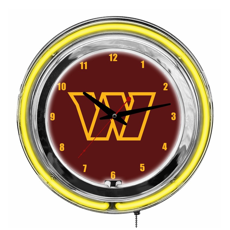 Washington Commanders 14 Neon Clock