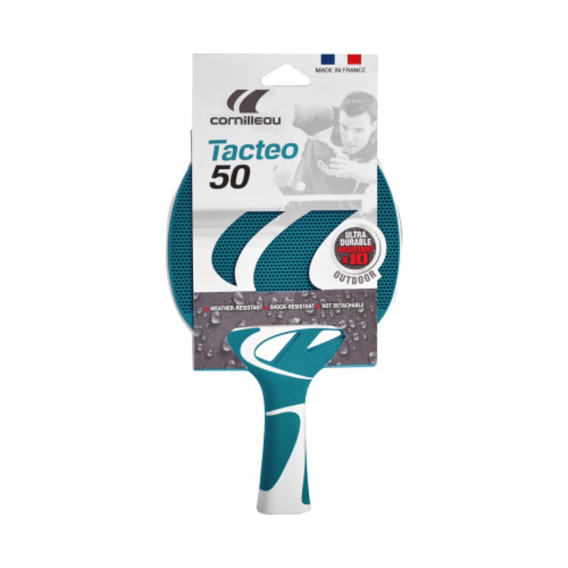 Cornilleau TACTEO 50 Turquoise Weatherproof Table Tennis Racket