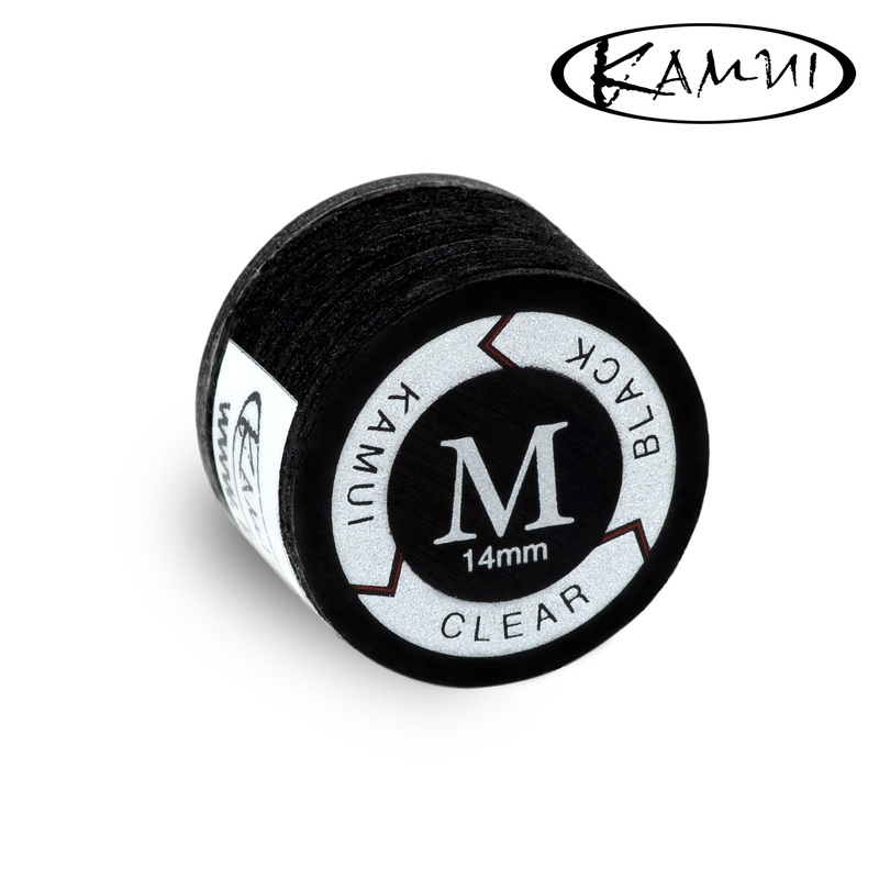 Kamui Clear Black Cue Tip 14mm Medium