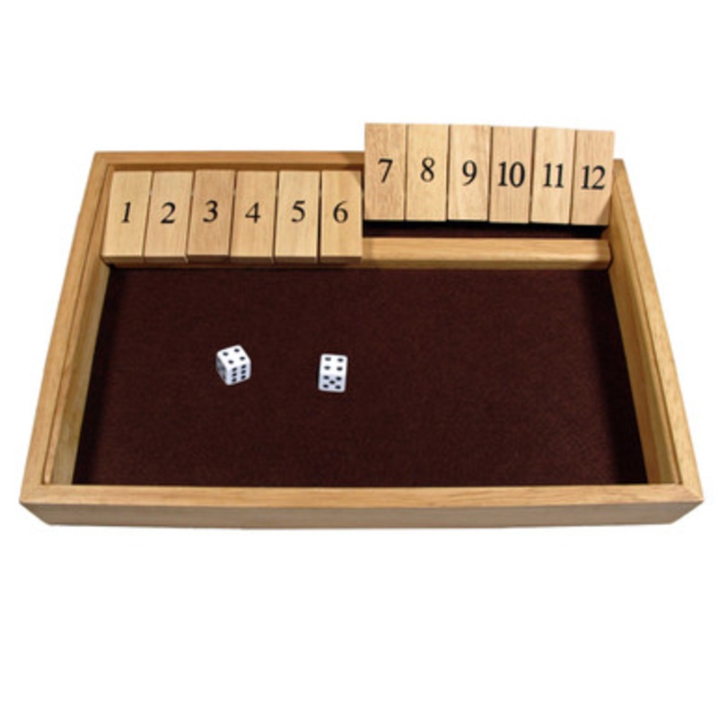 Shut the Box Board Game with Dice