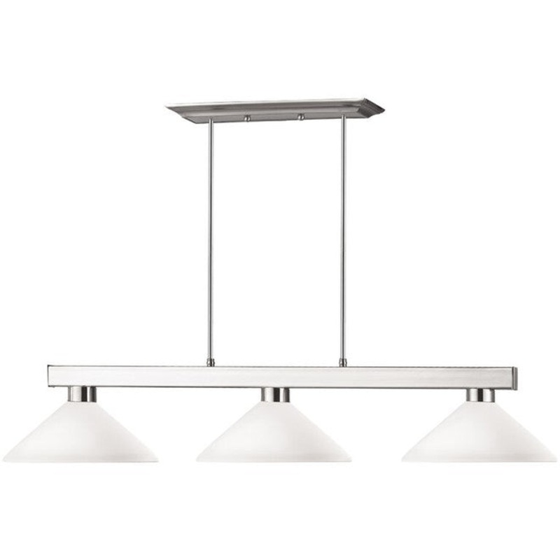 Z-Lite Cobalt Brushed Nickel & Matte Opal Light