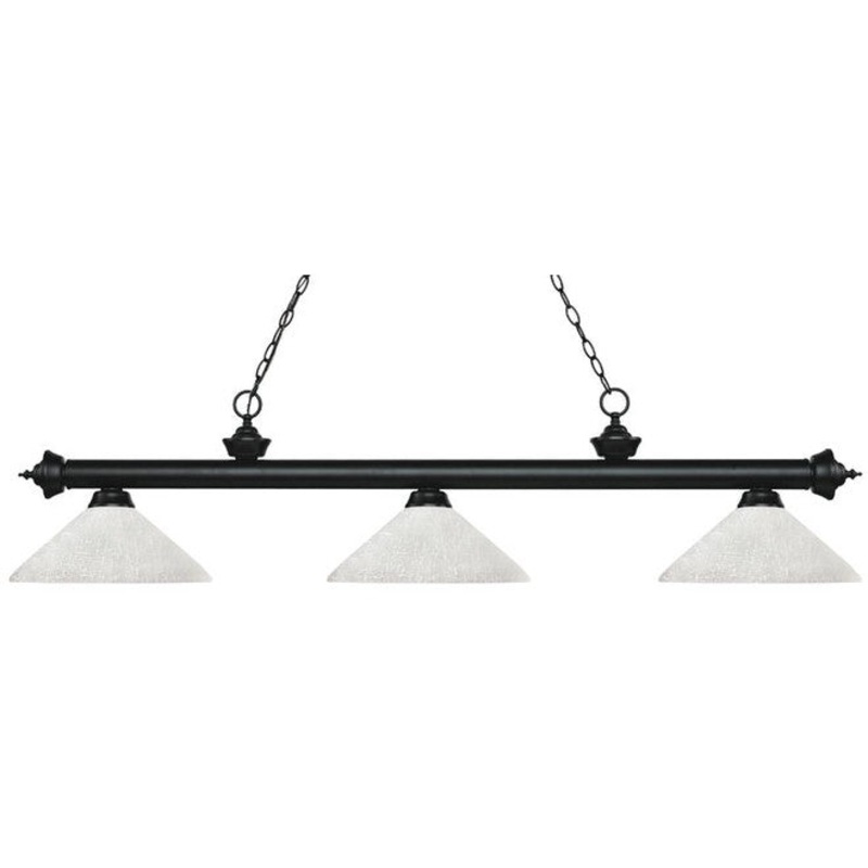 Z-Lite Riviera Matte Black with Angle White Linen Light