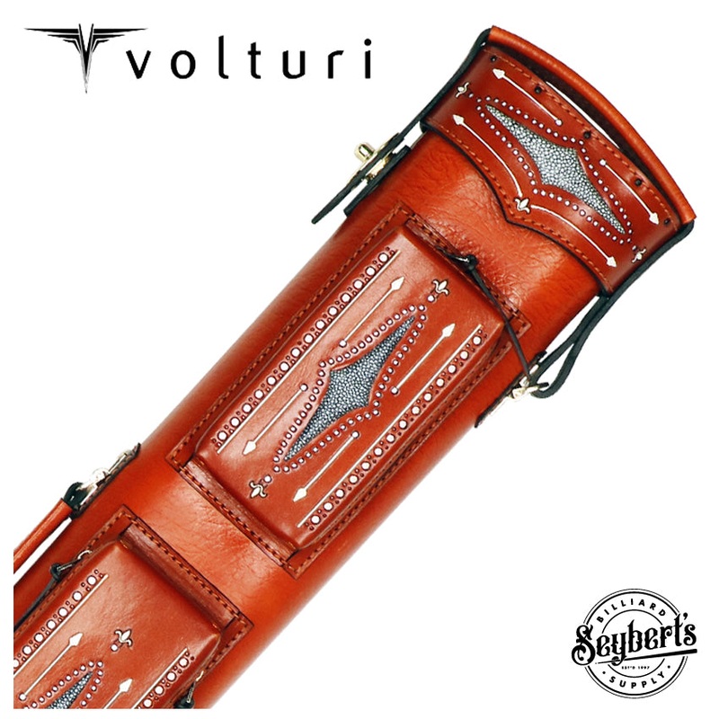 Volturi Classic Style Brick Orange 3×6 Hard Pool Cue Case – VCCS3X6OR