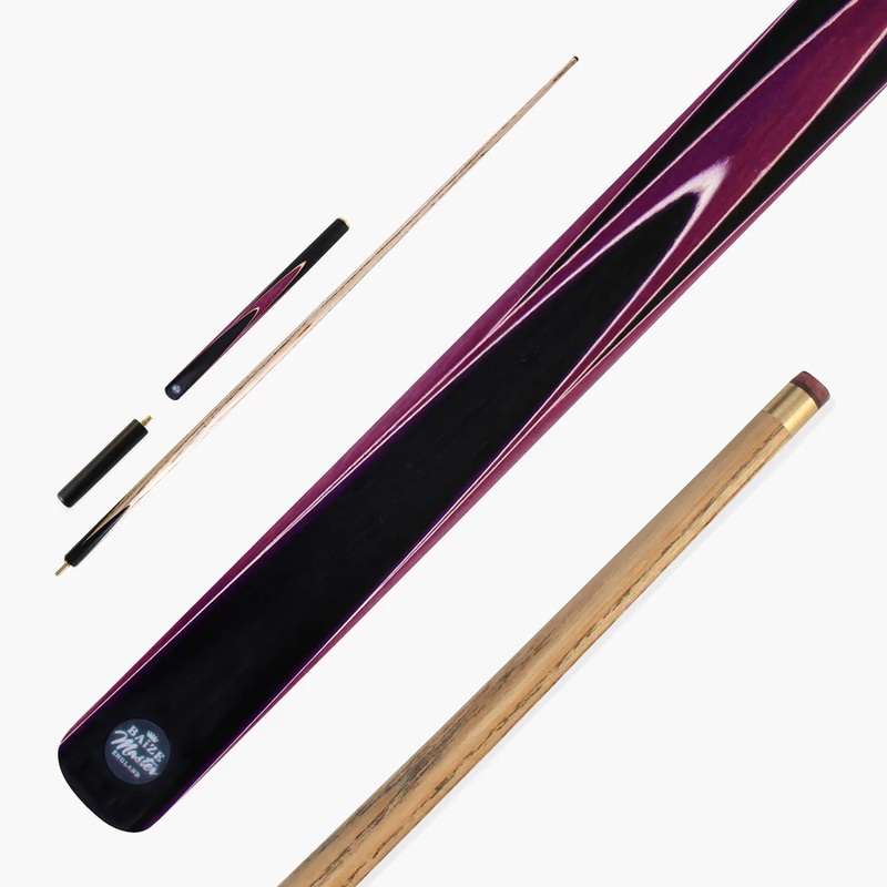 Baize master Crucible 3/4 jointed cue and mini butt PURPLE