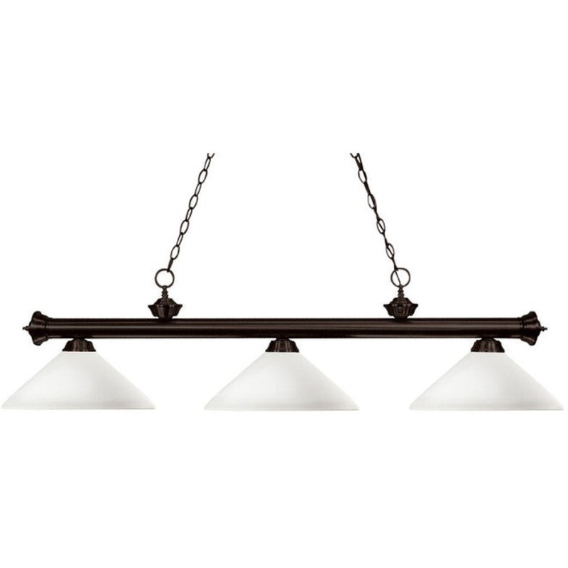 Z-Lite Riviera Angle Matte Opal Pool Table light