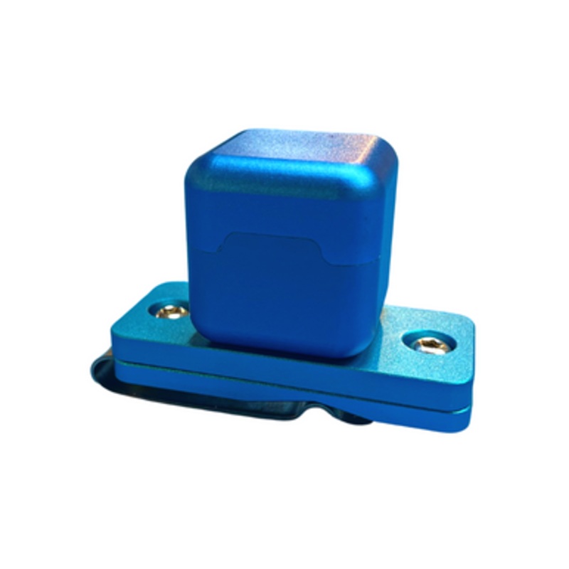 Metal Square Magnetic Chalk Holder – Blue