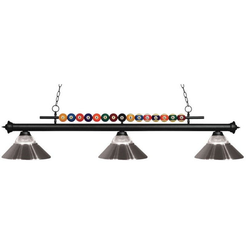 Z-Lite Shark Brushed Nickel Mix with Ribbed Glass Light