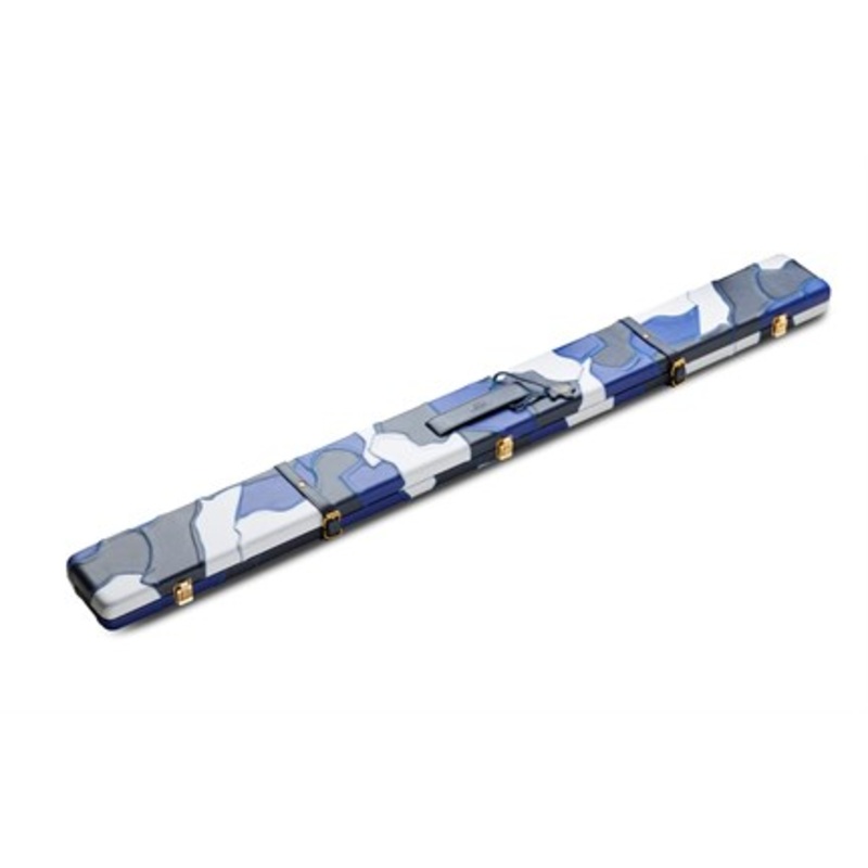 Peradon GENUINE LEATHER HANDMADE 3/4 cue case BLUE CAMMO suede lining