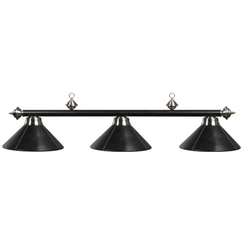 RAM Black Leather 54 3-Shade Stained Glass Light
