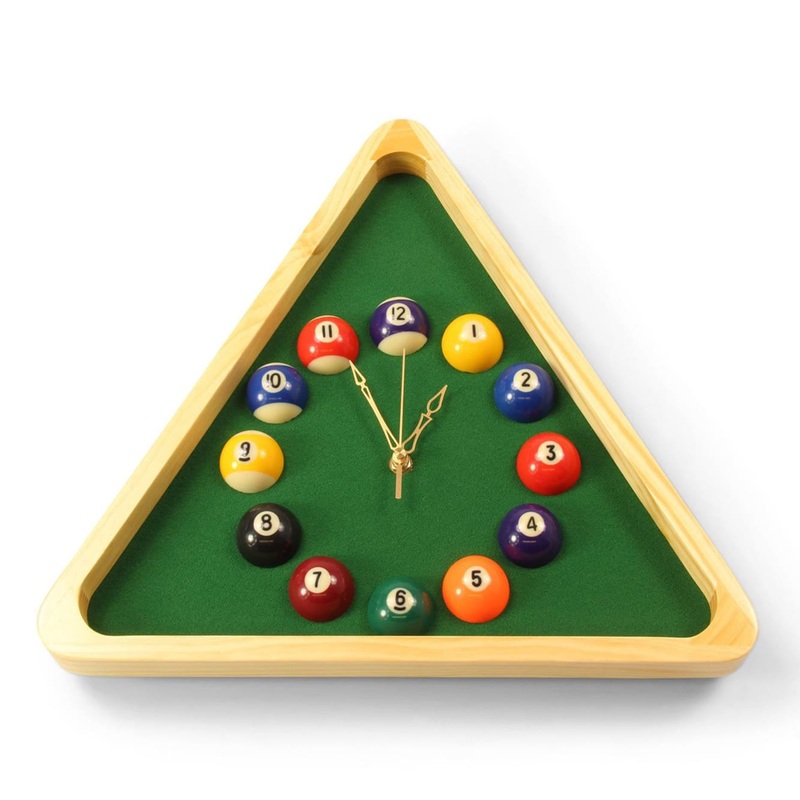 Triangle pool ball quartz wall clock 15