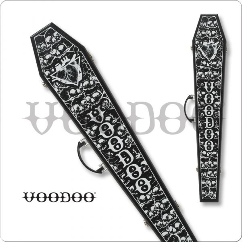 VOODOO COFFIN CUE CASE FOR 2 PIECE CENTRE JOINTED CUE