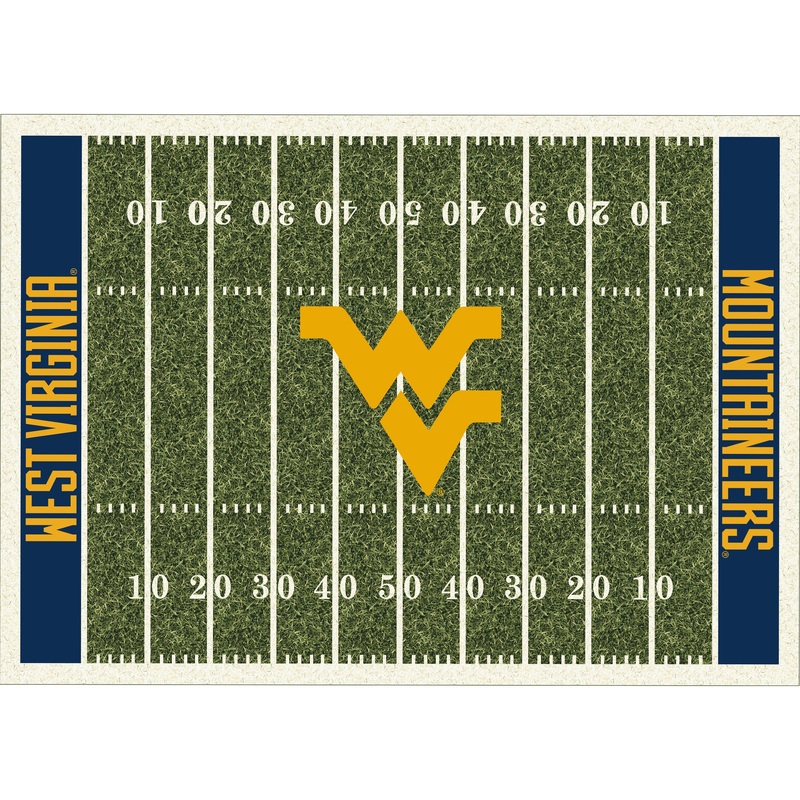 West Virginia University  8×11 Homefield Rug
