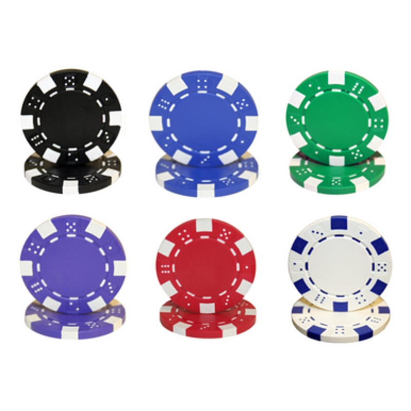 Brybelly Striped Dice 11.5g Poker Chips – 25pk