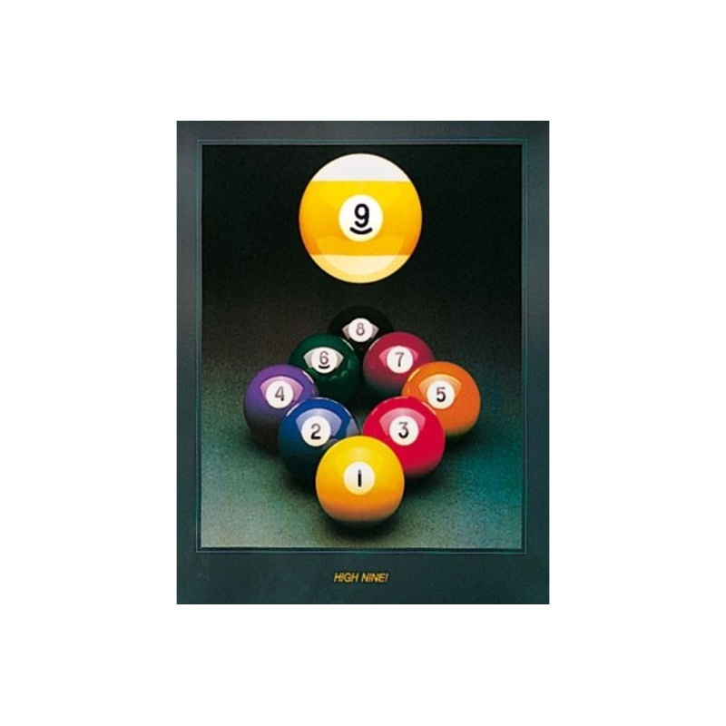 High Nine games room decor poster 60 x 74 cm
