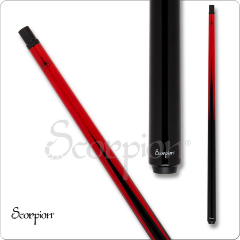 Scorpion SCO120 Red Sneaky Pete with Carbon Fiber Shaft Pool Cue