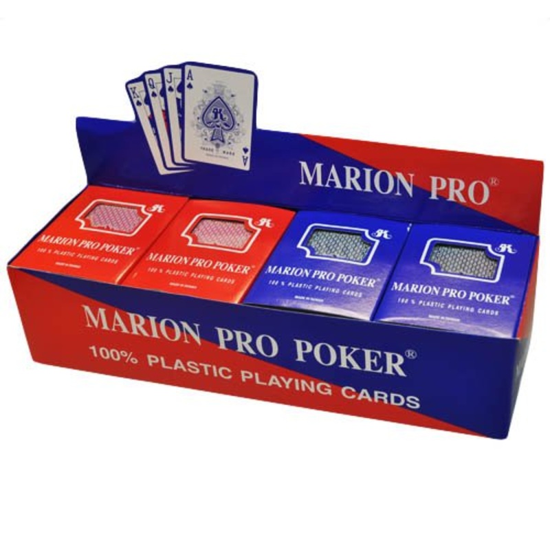 100% Plastic Marion Pro Poker Playing Cards – Regular index
